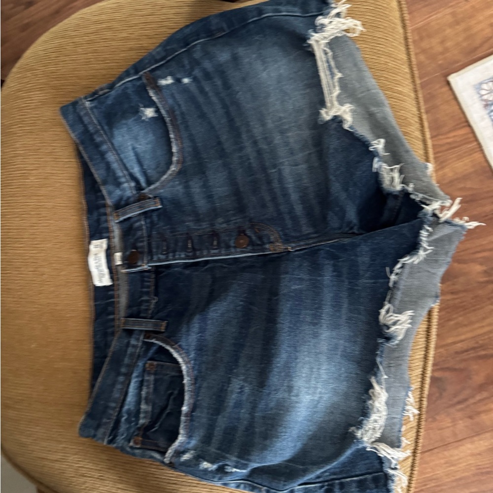 Abercrombie & Fitch Curve Love High Rise Mom Denim Shorts